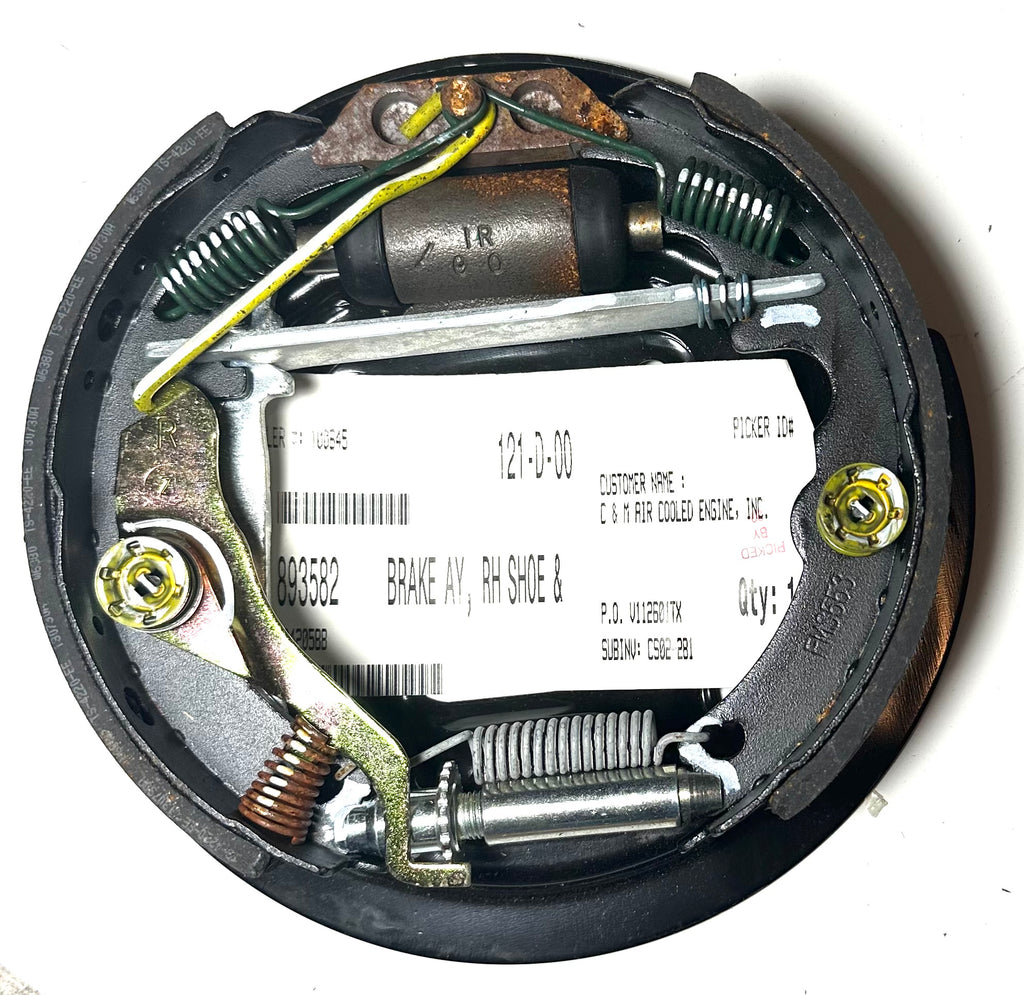 893582 Cushman RH Rear Drum Brake Shoe Assembly Waco Turf , Suite